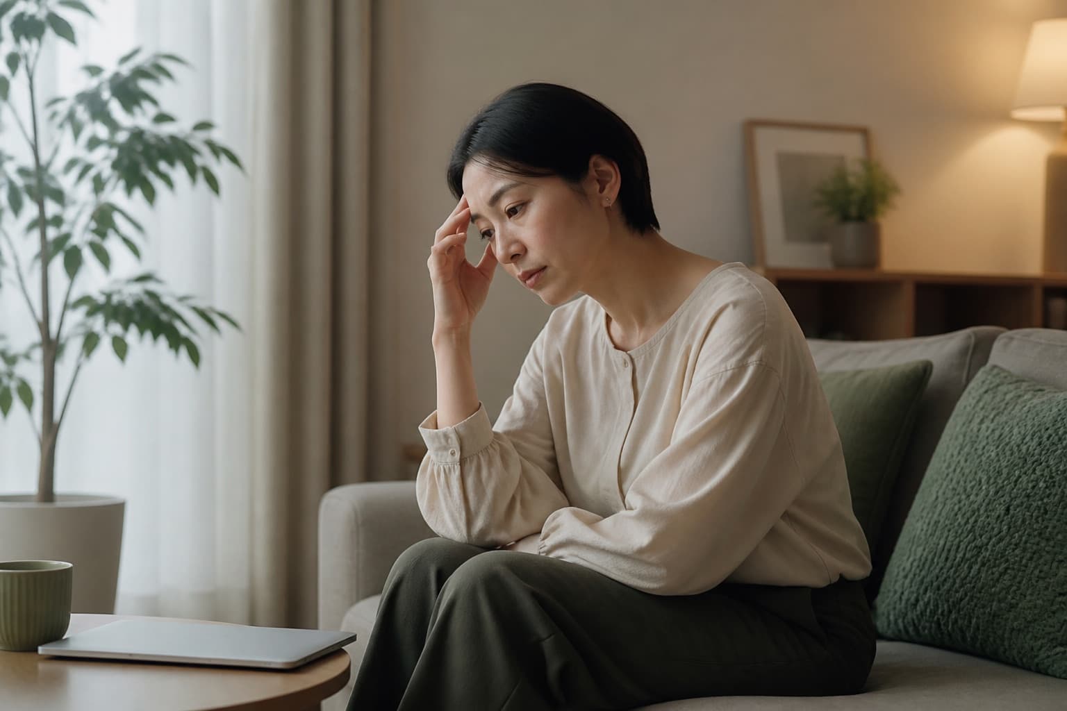 眠りが浅く、休息しきれない様子